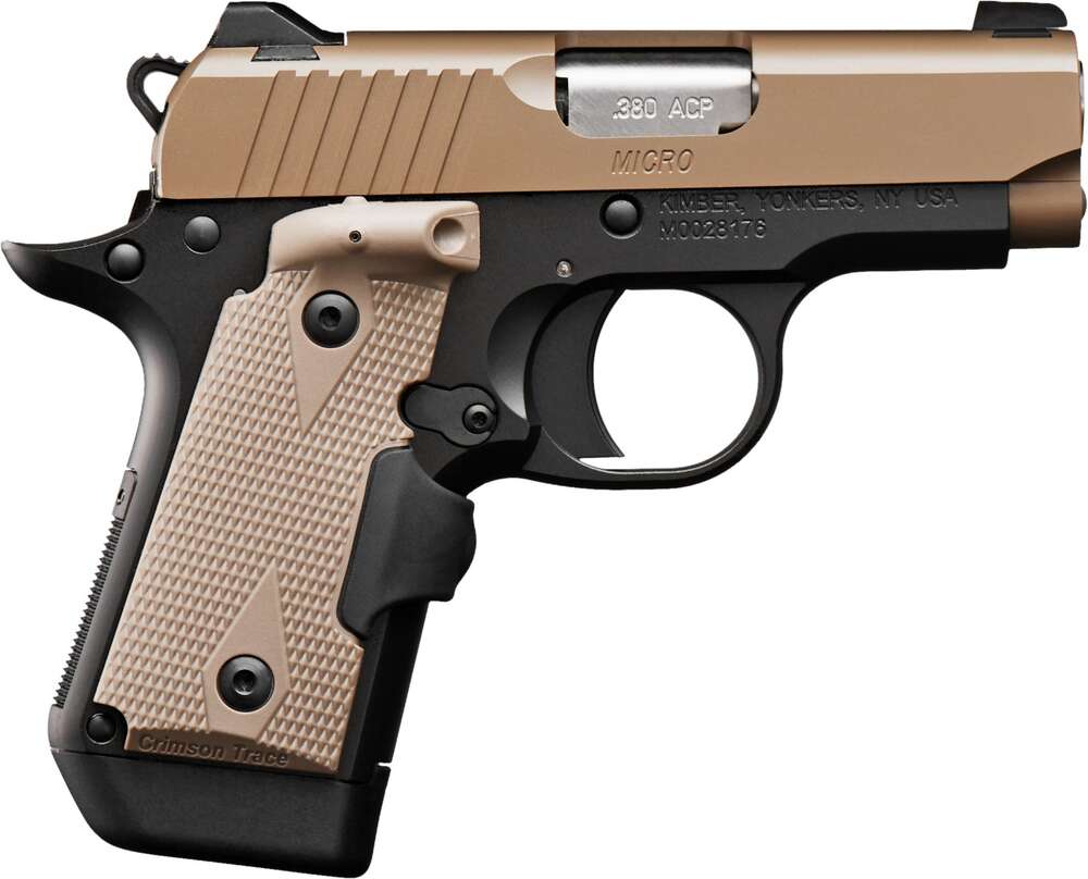 Handguns Kimber America Micro Desert Tan 380ACP MICRO DT 380ACP 2.75" NS • MICRO DESERT TAN • Model: Micro Desert Tan